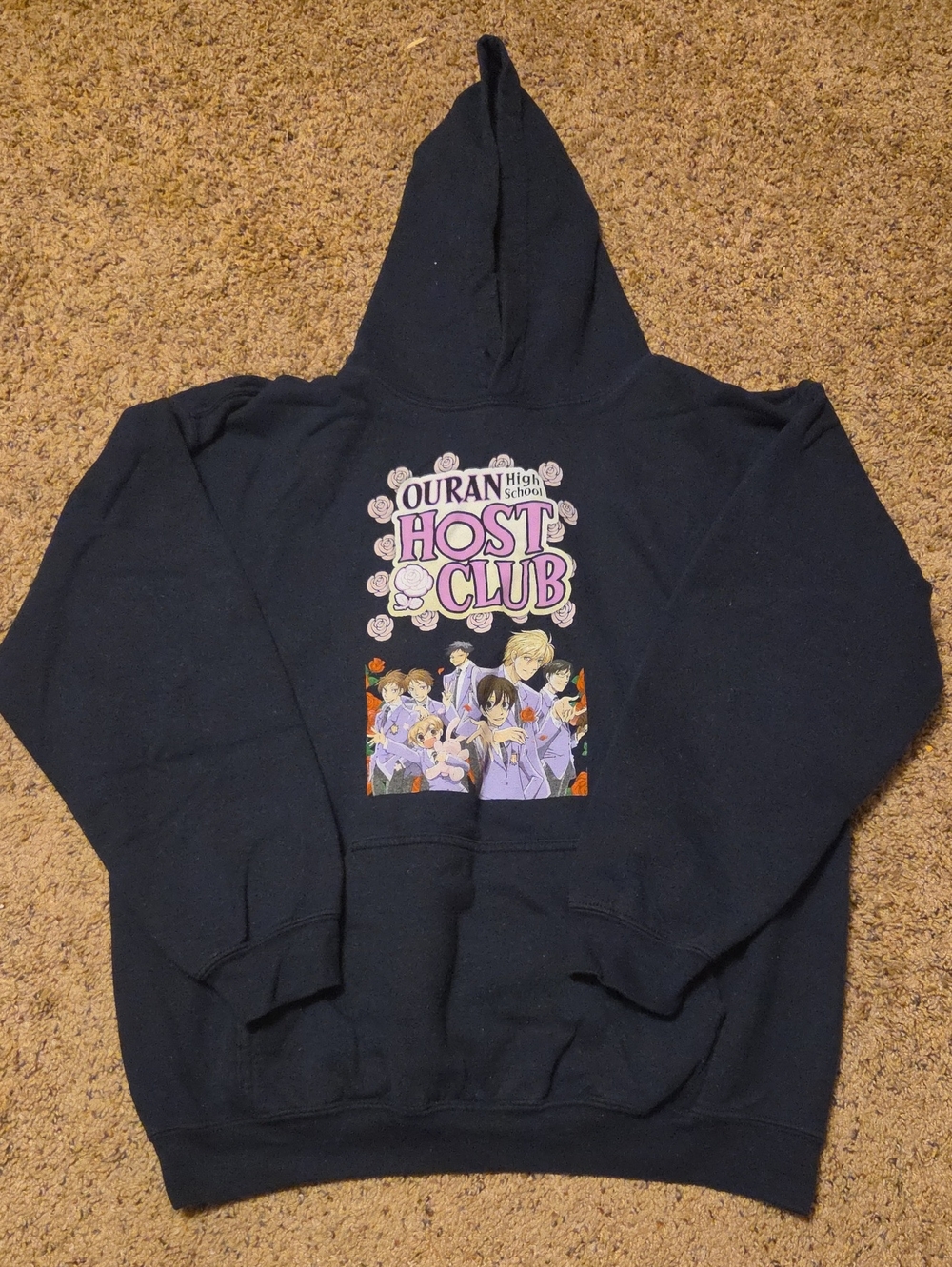 Ouran High School Host Club Graphic Hoodie - Navy Blue